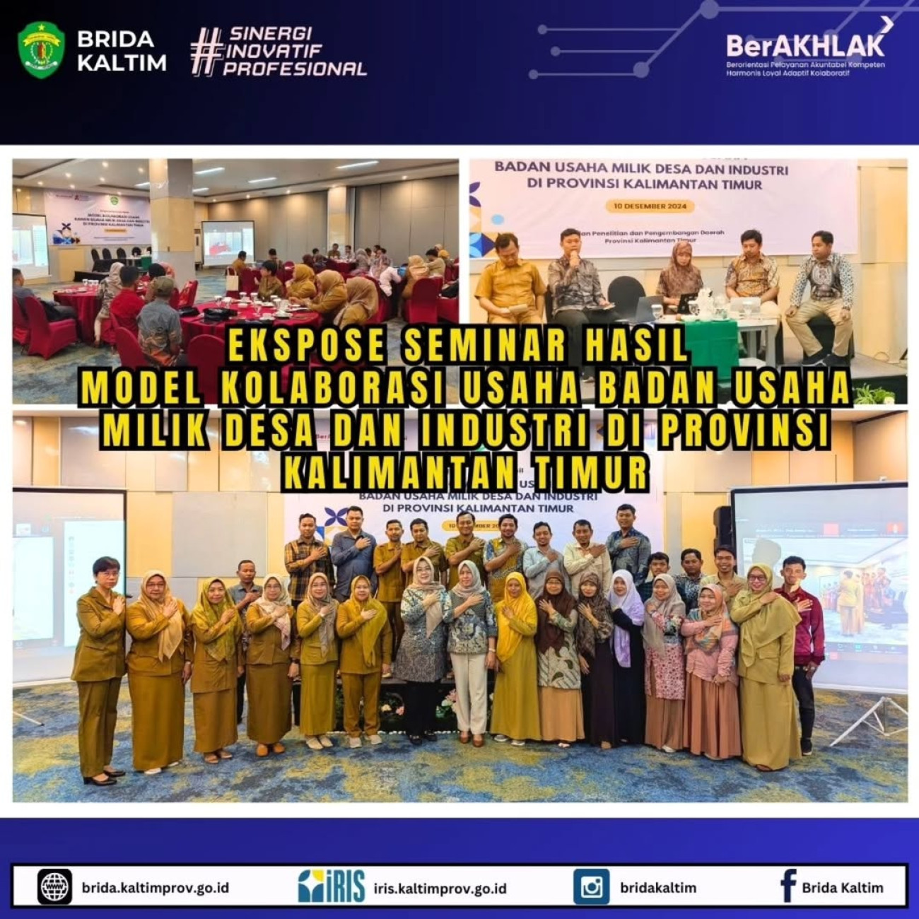 Ekspose Seminar Hasil “Model Kolaborasi Usaha Badan Usaha Milik Desa dan Industri di Provinsi Kalimantan Timur’’
