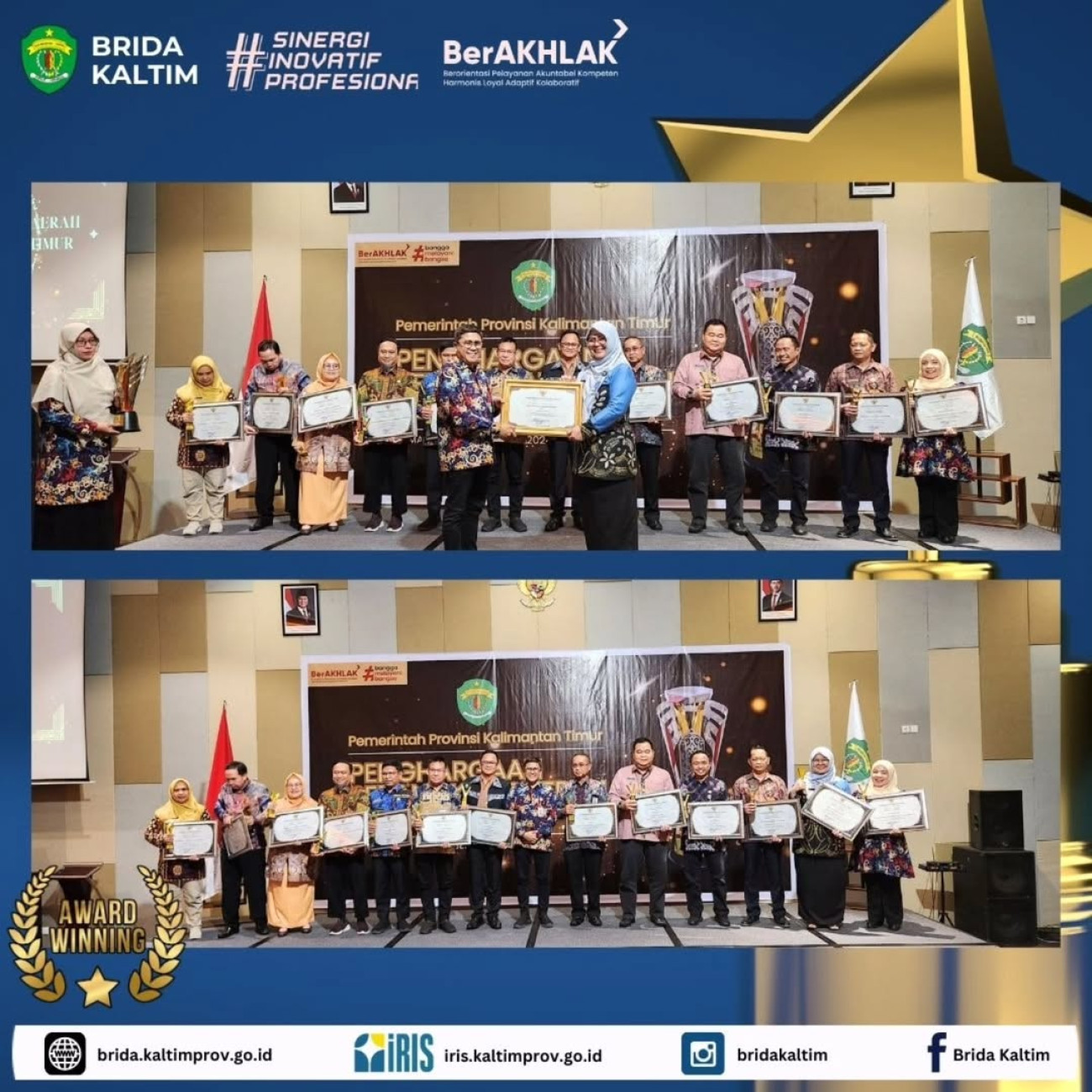 Penghargaan bagi Perangkat Daerah (PD) Terbaik di Provinsi Kaltim Tahun 2024 