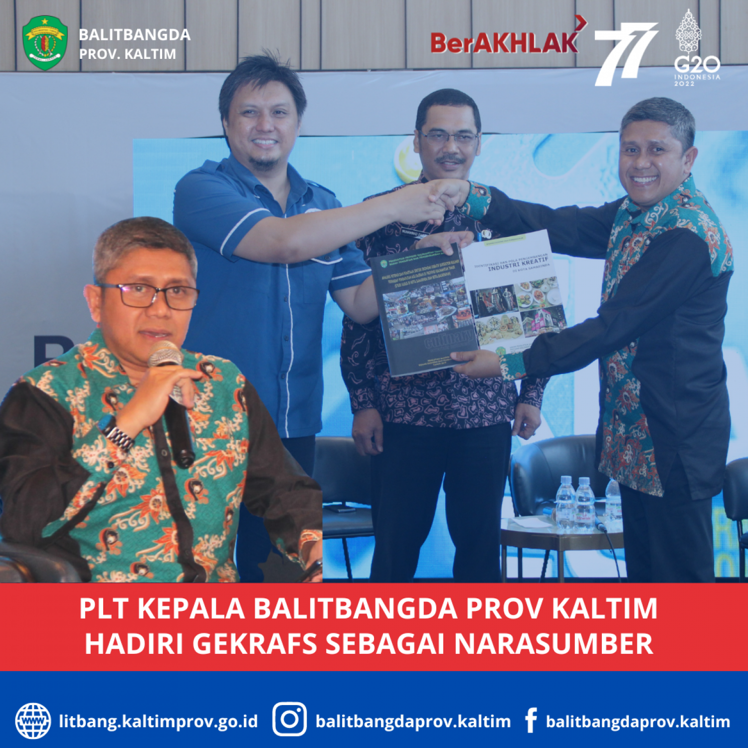 PLT BALITBANGDA PROV KALTIM HADIRI GEKRAFS SEBAGAI NARASUMBER
