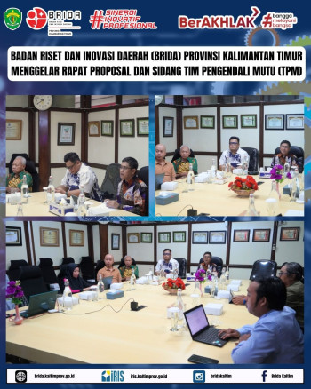 Rapat Proposal dan Sidang Tim Pengendali Mutu (TPM) “Strategi Pengembangan Pancakota (Kota Samarinda, Kota Balikpapan, Ibu Kota Nusantara, Kawasan Perkotaan Tenggarong, dan Kawasan Perkotaan Penajam) sebagai Penggerak Ekonomi Nasional dan Regional”